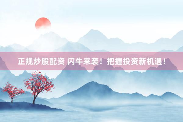 正规炒股配资 闪牛来袭！把握投资新机遇！