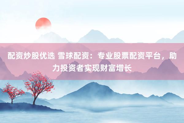 配资炒股优选 雪球配资：专业股票配资平台，助力投资者实现财富增长