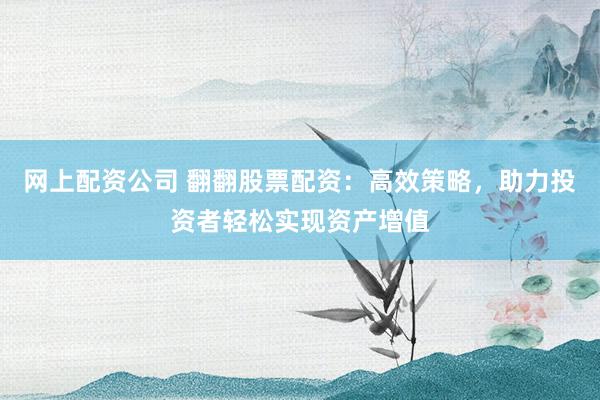 网上配资公司 翻翻股票配资:高效策略,助力投资者轻松实现资产增值