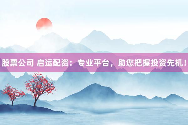 股票公司 启运配资:专业平台,助您把握投资先机!