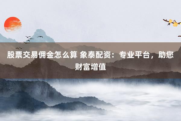股票交易佣金怎么算 象泰配资：专业平台，助您财富增值